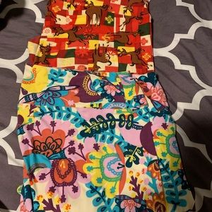 2 pairs LulaRoe TC leggings